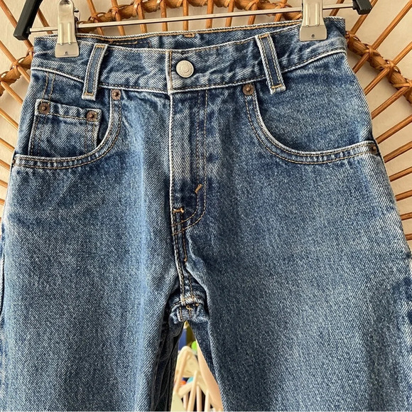 Levi’s 550 relaxed fit vintage jeans Sz 7 denim loose y2k cotton kids boy girl - Picture 4 of 13